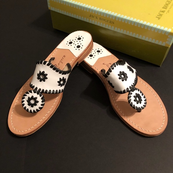 Jack Rogers Shoes - Jack Rogers White/Black Sandal